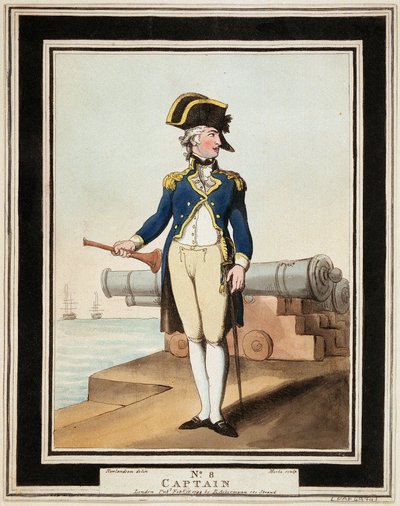 Kapitán královského námořnictva v 18. století od Thomas Rowlandson