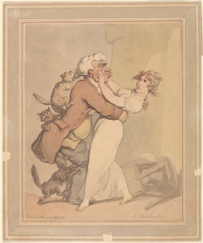 Kočičí námluvy od Thomas Rowlandson