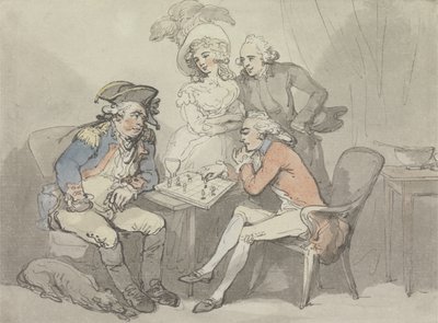 Mat, cca 1790 (akvarel a inkoust přes grafit na papíře) od Thomas Rowlandson