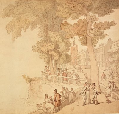 Cheyne Walk, Londýn, c konec 18.-začátek 19. století od Thomas Rowlandson