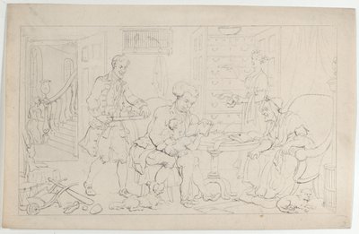 Dětství: První učitel, z Tanec života, 1. září 1817, 1. září 1817. od Thomas Rowlandson