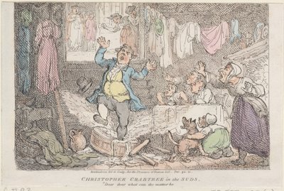 Christopher Crabtree in the Suds: Drahý, drahý, co se může stát, 1807., 1807. od Thomas Rowlandson