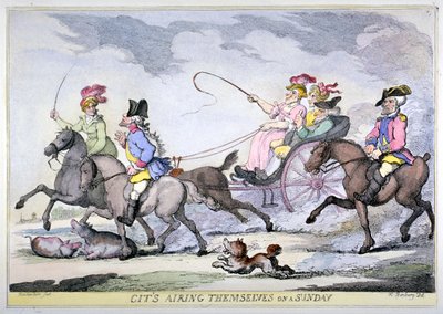 „City se vysílají v neděli roku 1809 od Thomas Rowlandson
