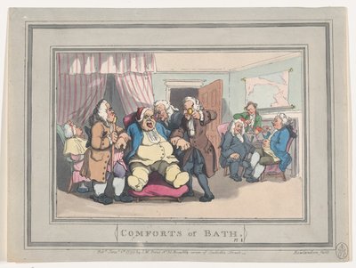 Comforts of Bath, deska 1, 6. ledna 1798, 6. ledna 1798. od Thomas Rowlandson