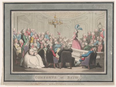Comforts of Bath, deska 2, 6. ledna 1798, 6. ledna 1798. od Thomas Rowlandson