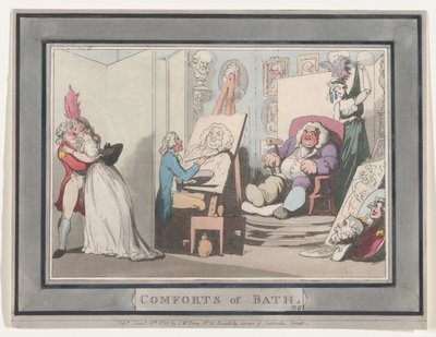 Comforts of Bath, Talíř 6, 6. ledna 1798., 6. ledna 1798. od Thomas Rowlandson