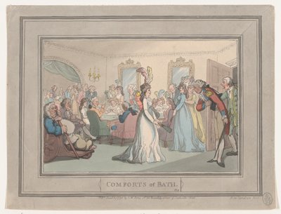 Comforts of Bath, deska 8, 6. ledna 1798, 6. ledna 1798. od Thomas Rowlandson