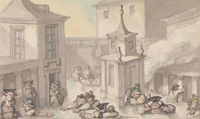 Pohodlí v Bathu: Bath od Thomas Rowlandson