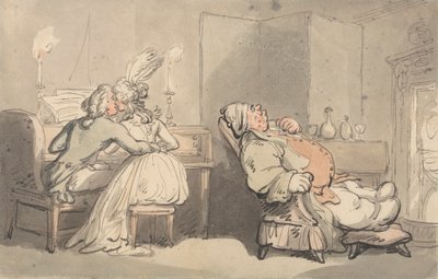 Comforts of Bath: The Music Master od Thomas Rowlandson