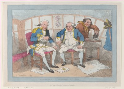 Commanders Engaged at Sea, [1785], znovu vydáno 1. července 1802., [1785], znovu vydáno 1. července 1802. od Thomas Rowlandson