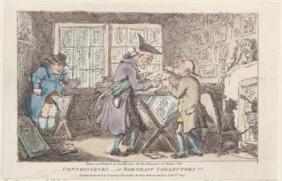 Znalci-nebo sběratelé portrétů!!!, 1807., 1807. od Thomas Rowlandson