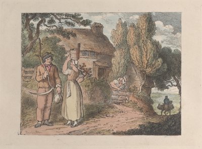 Cornwall, An Overlooker, z Views in Cornwall, 1812., 1812. od Thomas Rowlandson