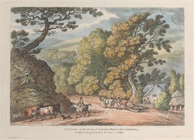 Chalupa na úpatí hory Router v Cornwallu od Thomas Rowlandson