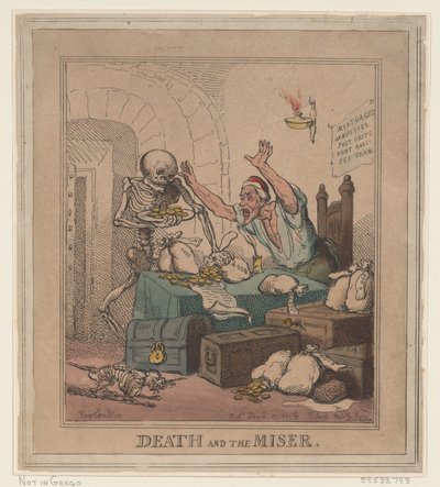 Smrt a lakomec od Thomas Rowlandson
