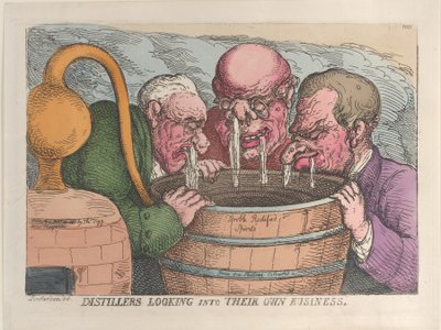 Distillers Looking into their own business, 10. října 1811, 10. října 1811. od Thomas Rowlandson