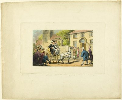 Doktor Syntax Převzetí vlastnictví jeho života, z Tour of Doctor Syntax od Thomas Rowlandson