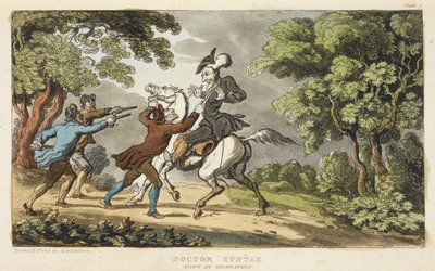 Doktor Syntax a Highwaymen od Thomas Rowlandson