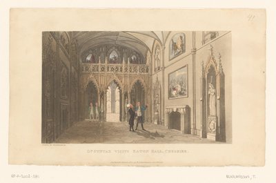 Doktor Syntax navštíví Eaton Hall v Cheshire od Thomas Rowlandson