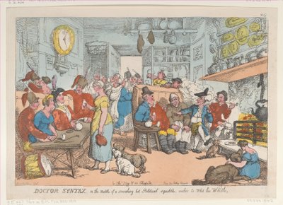 Doktor Syntax, uprostřed žhavé politické hádky, přání, aby..., 31. srpna 1813. od Thomas Rowlandson