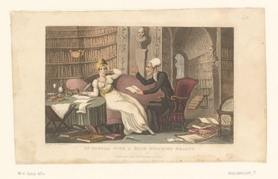 Doktor Syntax s ženou v knihovně od Thomas Rowlandson