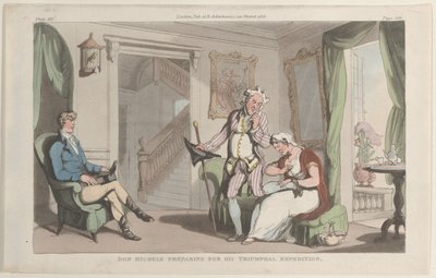 Don Michele se připravuje na svou triumfální expedici z Neapole a Campagna ..., 1. června 1815. od Thomas Rowlandson