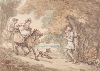 Dr. Syntax Vázaný ke stromu Highwaymen od Thomas Rowlandson