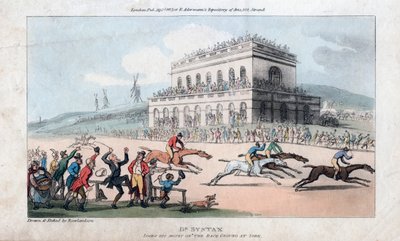 Dr Syntax prohrál své peníze na dostihovém závodišti v Yorku, 1813. od Thomas Rowlandson