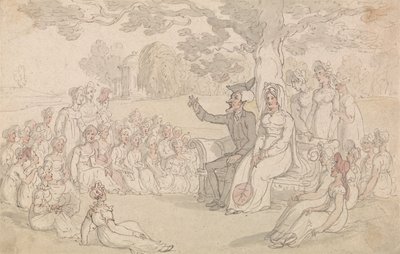 Dr. Syntax navštíví internátní školu pro mladé dámy od Thomas Rowlandson