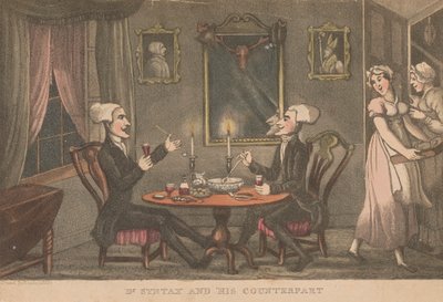 Dr. Syntax a jeho protějšek od Thomas Rowlandson