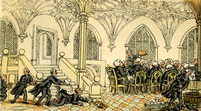 „Doktor Syntax se bavil na vysoké škole“ od Thomas Rowlandson