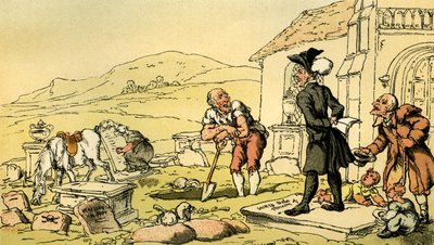 „Doktor Syntax meditující o náhrobcích“ od Thomas Rowlandson