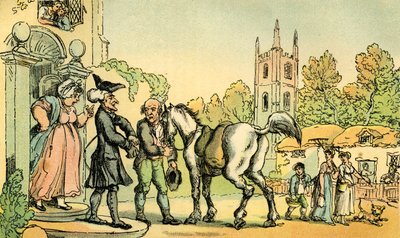 "Doktor Syntax se vydává na cestu k jezerům" od Thomas Rowlandson