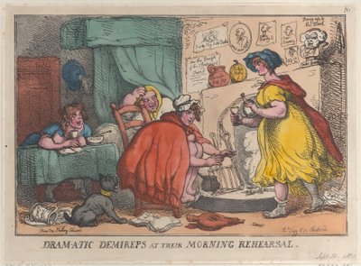 Dram-a-tic Demireps na jejich ranní zkoušce, 30. září 1810, 30. září 1810. od Thomas Rowlandson