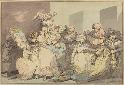 Oblékání na narozeniny od Thomas Rowlandson