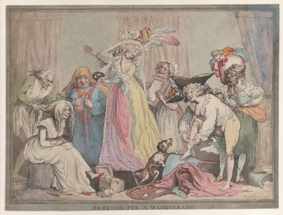 Oblékání na maškarní, 1. dubna 1790, 1. dubna 1790. od Thomas Rowlandson