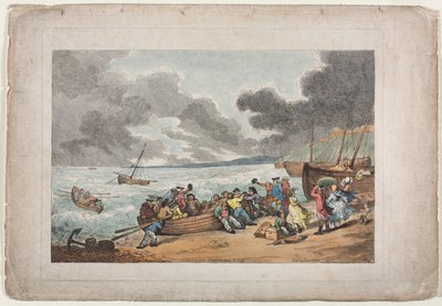 Nalodění z Brighthelmstone do Dieppe od Thomas Rowlandson