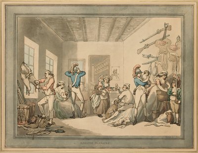 Anglická kasárna, 1788 od Thomas Rowlandson