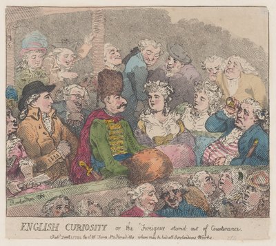 Anglická zvědavost aneb Cizinec zíral mimo tvář, 1. ledna 1794, 1. ledna 1794. od Thomas Rowlandson