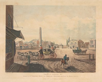 Vchod ze St. Georges Road nebo z Obelisk Turnpike (č. 2) od Thomas Rowlandson