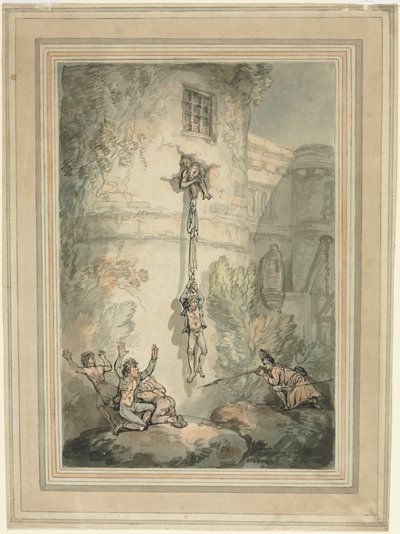Útěk francouzských zajatců od Thomas Rowlandson