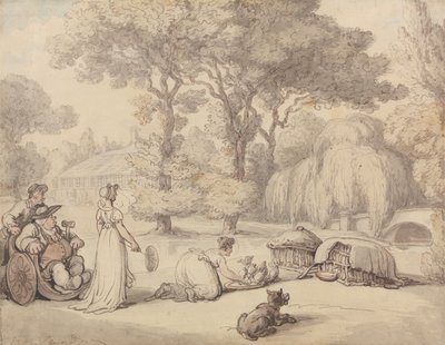 Krmení káčátek od Thomas Rowlandson