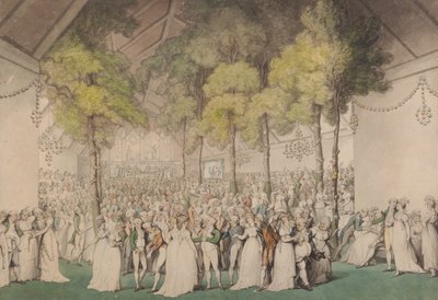 Fete v Boodles Club, Ranelagh, na počest George III od Thomas Rowlandson