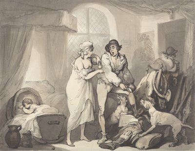 Čtyři hodiny na venkově, cca 1788-90 (grafit, pero, inkoust a akvarel na papíře) od Thomas Rowlandson