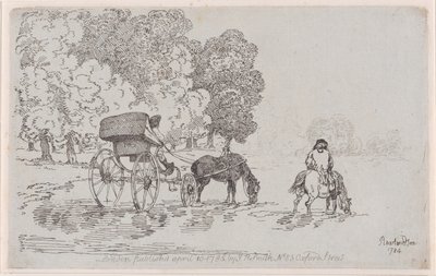 Čtyřkolové lehátko od Thomas Rowlandson