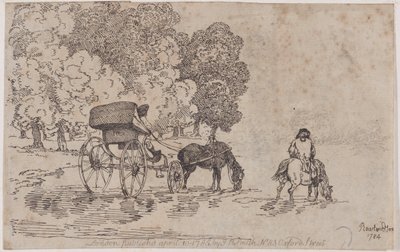 Čtyřkolová chaise, 10. dubna 1785, 10. dubna 1785. od Thomas Rowlandson