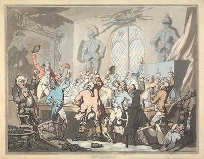 Lov na lišku [sada šesti]:  6.  Večeře od Thomas Rowlandson