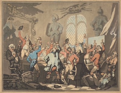 Lov na lišku [jedna ze šesti částí]: Večeře od Thomas Rowlandson