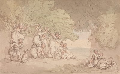 Sběr ovoce a ořechů od Thomas Rowlandson