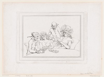Hra Cribbage od Thomas Rowlandson