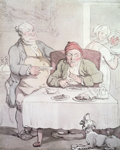 Obžerství (pero a wc na papíře) od Thomas Rowlandson